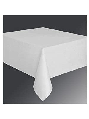 Ertürk Store Beyaz Kullan At Plastik Masa Örtüsü Doğum Günü Partisi 120X180 cm