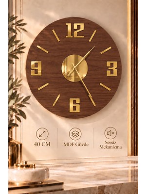 MGS Saat Duvar Saati 40CM Mdf Duvar Saati