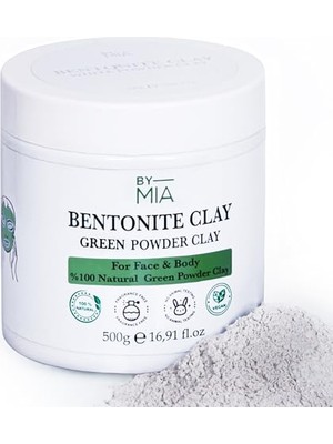 Ertürk Store Yüz ve Vücut Bentonit Kili, %100 Natural Doğal Yeşil Toz Kil, 500 G