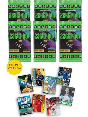 Futbolcu Kartları ile Panini Seti, 5 Paket 40 Kart Içerir