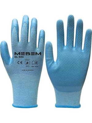 Ertürk Store Comfort EL500 Iş Eldiveni, Gri, Pamuk-Polyester, Xl Beden, Dayanıklı, Nitril Kaplama, 12 Çift, Hafif Sanayi ve Montaj Işleri Için