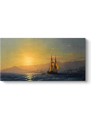 Ertürk Store Ivan Ayvazovski Denizde Gün Batımı Duvar Tablosu, 100 x 50