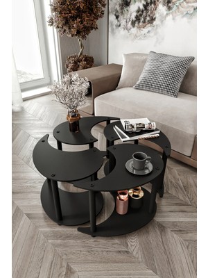 Maison Luré Yin Yang Unıty Serenıty Orta Sehpa Siyah 70 cm