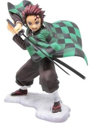 Demon Slayer Kimetsu No Yaiba Tanjiro Fighting Version Aksiyon Figür 16 cm