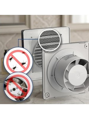 Banyo ve Tuvalet Aspiratörü, 100/4" Boyut, Sessiz ve Etkili Çalışma