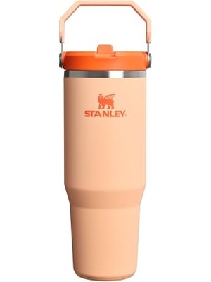 Stanley Iceflow Flip Straw Tumbler Pipetli Termos Su Şişesi 0.89 Litre - Orange Sherbet | Paslanmaz Çelik