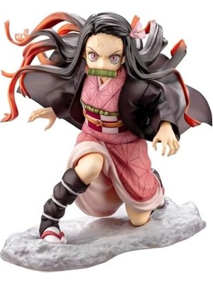 Demon Slayer Kimetsu No Yaiba Nezuko Kamado Fighting Version Aksiyon Figürü 17 cm