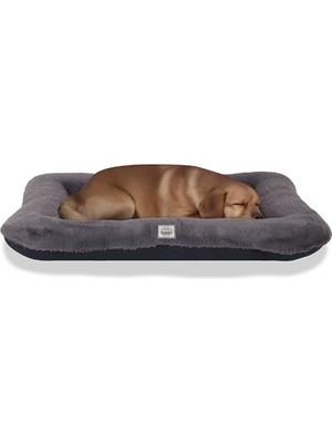 Jungolica Sally Kedi ve Köpek Yatağı Koyu Gri Antrasit Orta 70X85X11 CM,%100 Su Geçirmez Alezli, Çift Taraflı Dört Mevsim, Çıkarılabilir Yıkanabilir Minder, Konforlu Pet Yatağı (Large)