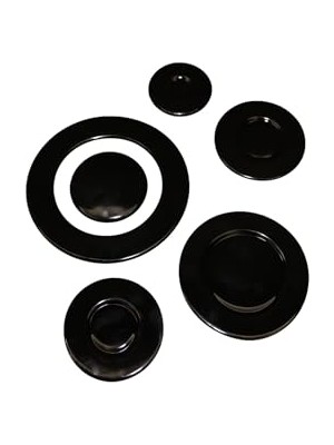 Cook-Lab 6 Parça Universal Fırın Ocak Bek Kapak Takımı ve Wok Kapak Siyah Metal - Türkiye Menşeili Dayanıklı Parlak Siyah Kaplama