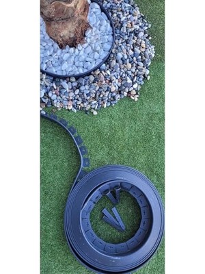 Garden Moda Çim Ayırıcı 2 Metre Siyah Çim Sınırlayıcı Taş Toprak Ayıracı Çim Ayracı Çim Ayırıcı Bariyeri