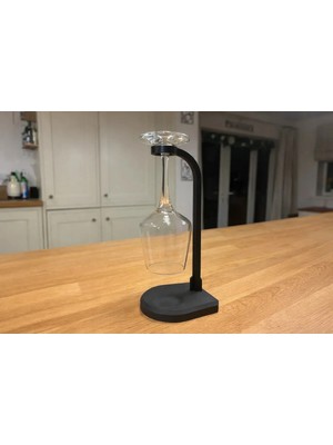 Maison Luré Minimalist Tekli Şarap Kadehi Standı ve Askısı Şaraplık & Servis Arabası