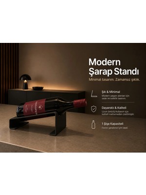 Maison Luré Modern Şarap Standı ve Tekli Şişe Tutucu Şaraplık & Servis Arabası
