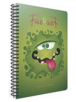 187577 Defter A4 Face To Face Spiralli 80 Yaprak Kareli 4244