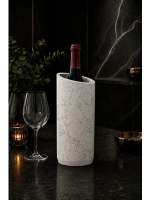 Maison Luré El Yapımı Dekoratif Beton Şarap Soğutucu Şaraplık & Servis Arabası
