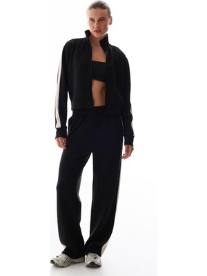 Penti Siyah Ipeksi Dokunuş Silky Touch Şerit Detaylı Sweatshirt
