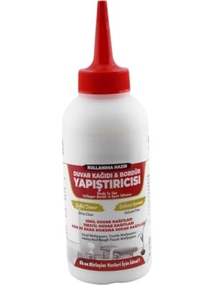 Ertürk Store Şeffaf Duvar Kağıdı Broşür Yapıştırıcısı 200 G Hazır Tutkal Vinil Tekstil El Işi Kağıtları 1 Adet