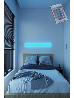 LED Abajur Aplik Gece Lambası Rgb Lambader 16 Renkli Uzaktan Kumandalı Işık 4 Animasyonlu