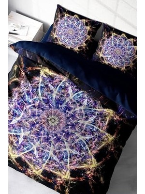 Ertürk Store Mandala 1 3D Pamuk Saten Çift Kişilik Nevresim Takımı, MONOHOME2391