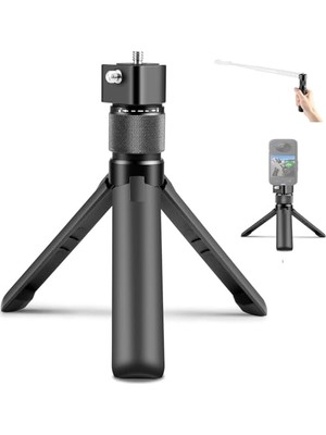 Ertürk Store Bullet Time Kamera Tutucu ve Mini Masa Tripodu; 360° Döner, Çift 1/4 Vida, Alüminyum, INSTA360 X3, X2, X4, X5, One Rs, Go 3 ve One x Uyumlu