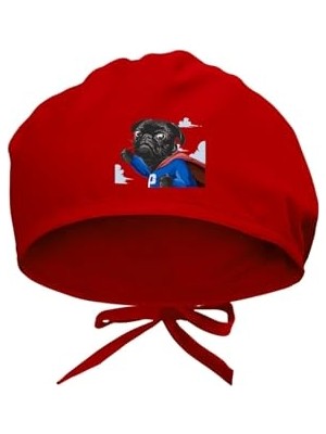 Ertürk Store Super Pug Baskılı Cerrahi Bone, Doktor ve Hemşireler Için Hastane Bonesi
