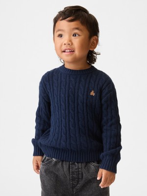 Gap Erkek Bebek Lacivert Cashsoft Cable-Knit Kazak