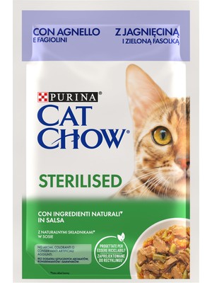 Purina Cat Chow Kuzu Etli Kısırlaştırılmış Yaş Kedi Maması 85GR