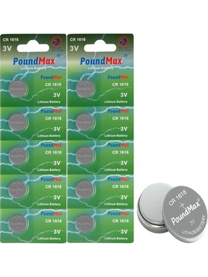 Ertürk Store 1616 CR1616 DL1616 3V Lityum Madeni Para Pil, 10 Adet