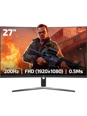 Ertürk Store 27″ Vivid T50 Curved Rgb 200Hz 0.5ms 1500R Curved 2X2W Speaker Va Gaming Monitör (Sıfır Ölü Piksel Garantili)