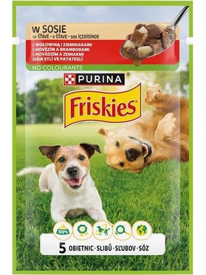 Friskies Yetişkin Köpekler Için Sığır Etli Sebzeli Yaş Mama 85 Gram