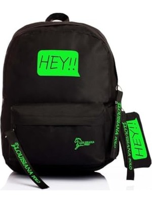 Ertürk Store Siyah Yeşil 1525 Laptop Bölmeli Okul Çantası