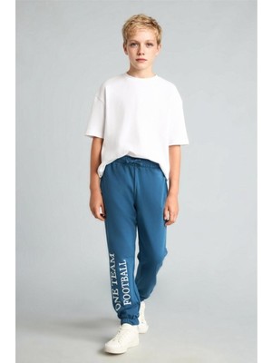 Defacto Regular Jogger Fit Baskılı Eşofman Altı Erkek Çocuk - Indigo