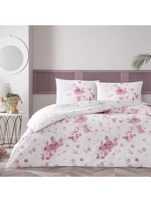Ertürk Store Pembe Tek Kişilik Renkli Klişe Pamuk Nevresim Takımı