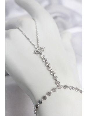 Efnaz Style Gümüş Renk Pirinç Zirkon Taşlı Göz Model Şahmeran