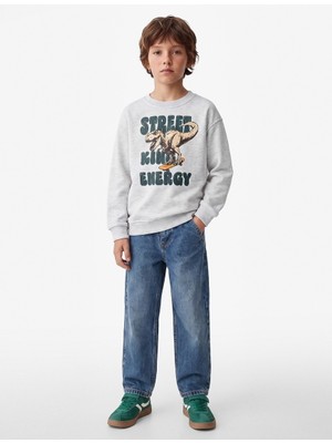 Koton Erkek Çocuk Sweat 7WKB10189TK Gri