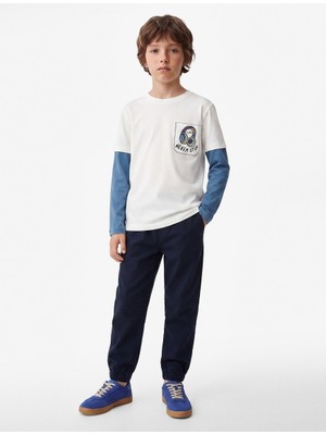 Koton Erkek Çocuk Sweat 7WKB10099TK Beyaz