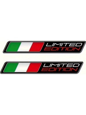 Limited Edition Italy 3D Sticker Italyan Bayrağı Tasarımlı