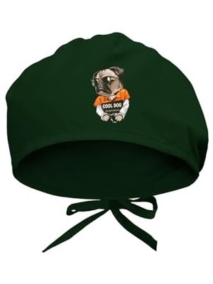 Ertürk Store Cool Dog Desenli Cerrahi Bone, Doktor ve Hemşire Hastane Bonesi