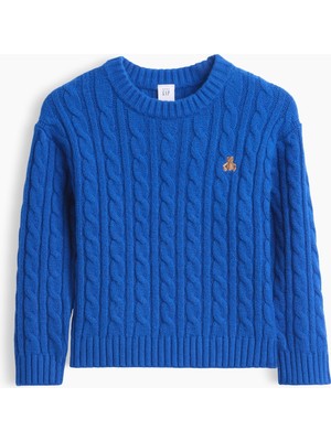 Gap Erkek Bebek Kobalt Mavisi Cashsoft Cable-Knit Kazak