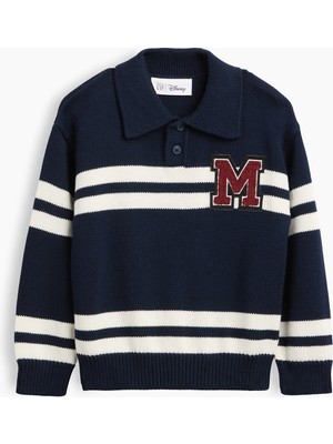 Gap Erkek Bebek Lacivert Varsity Polo Kazak