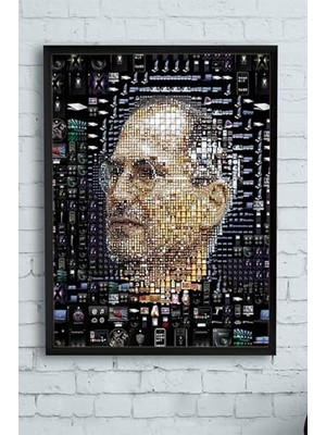 Ertürk Store PSTER13398 Apple Mozaik Girişimcilik Çerçeveli Tablo 2 (50X70 Cm)