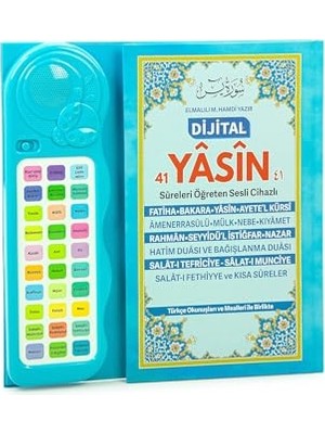 Ertürk Store Çocuklar Için Sure Dua Öğreten Cihaz, Sesli Yasini Şerif Kitabı - Mavi