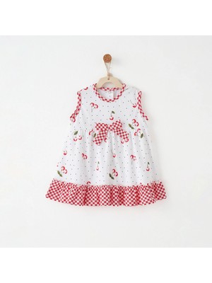 Andywawa AC26688 Cherry Chatty Elbise Ekru