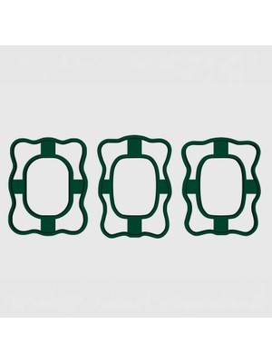 Craftelle 3'lü Set Barok Kıvrımlı Oval Çerçeve Seramik Kil ve Hamur Kesici Kalıp 4,5x6 cm Iç Boşluk