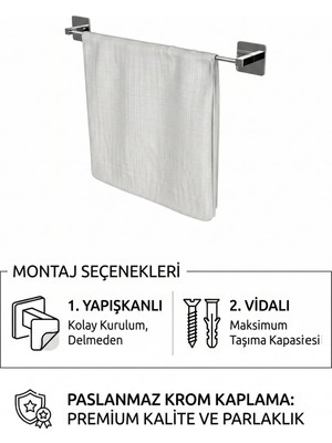 Maison Luré Krom Uzun Havluluk / Havlu Askısı Banyo Askısı