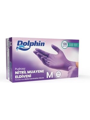 Ertürk Store Pudrasız Lila Nitril Eldiven M Beden 100 Adet