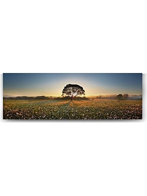 Ertürk Store Kır Çiçekleri ve Ağaç Temalı Tablo 120X40 cm