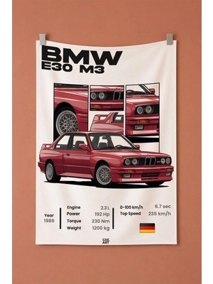 E30 M3 Dekoratif Duvar Örtüsü Duvar Halısı