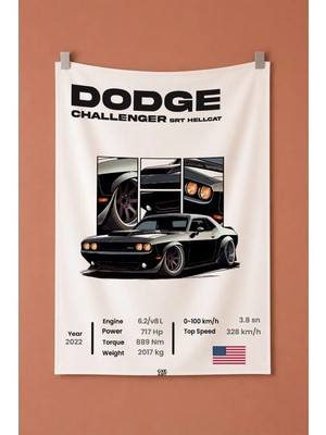 Challanger Srt Dekoratif Duvar Örtüsü Duvar Halısı