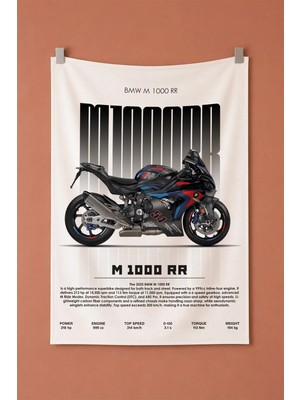 Bmw M1000RR Dekoratif Duvar Örtüsü Duvar Halısı