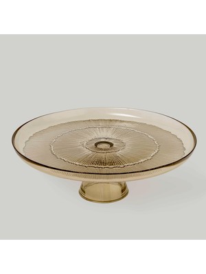 Linens  Clarity Ayaklı Tabak 28X9,5 cm Bronz